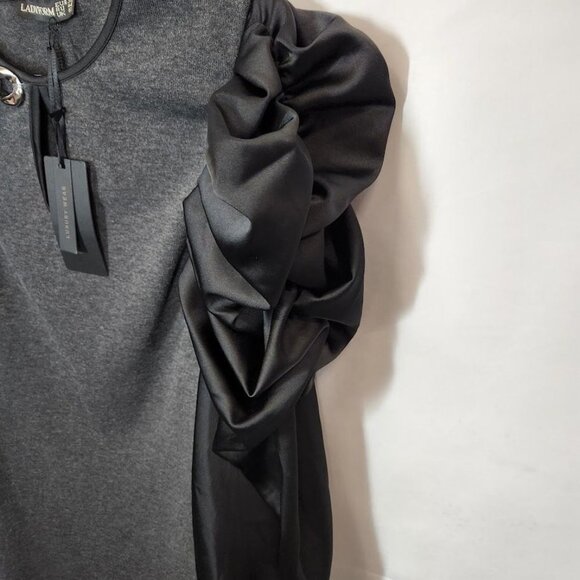 NWT‎ Ladyform Puff Sleeve Dress in Gray Size UK 10 - Picture 7 of 7